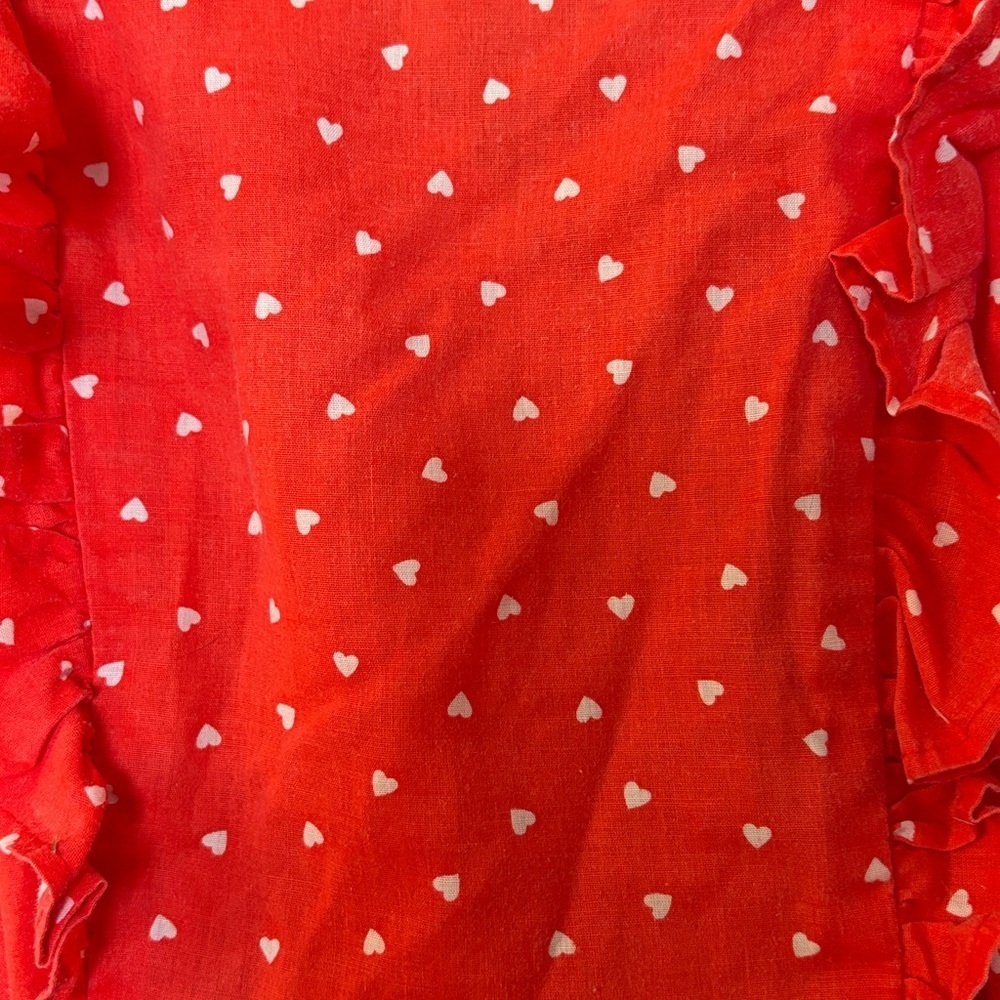 Dainty Heart Print Handmade Wrap Dress Small - Picture 2 of 9